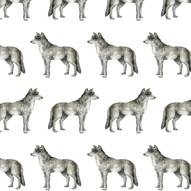 Wild Grey Wolf Fabric - ineedfabric.com