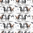 Wild Horses Group Fabric - ineedfabric.com