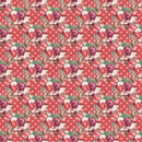 Wildflower Bouquets & Hearts Fabric - Dusty Rose - ineedfabric.com