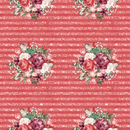Wildflower Bouquets & Stripes Fabric - Dusty Rose - ineedfabric.com