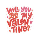 Will You Be My Valentine Fabric Panel - ineedfabric.com