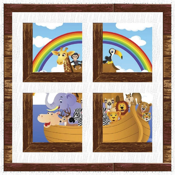 Window to the World, Noah's Ark Quilt Kit - 40" x 40" - ineedfabric.com