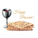 Wine & Matzah Passover Fabric Panel - ineedfabric.com