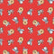 Winnie The Pooh Santa Hat Toss Fabric - Red - ineedfabric.com