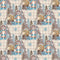 Winter Animals on Plaid Fabric - Tan - ineedfabric.com