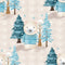 Winter Bear Gold Stripes Fabric - ineedfabric.com