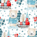 Winter Bear Main Fabric - White - ineedfabric.com