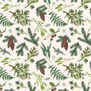 Winter Botanicals Fabric - Green - ineedfabric.com