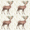 Winter Dreams Floral Deer Fabric - White - ineedfabric.com