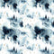 Winter Forest Night Sky Fabric - Blue - ineedfabric.com