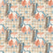 Winter Fox on Plaid Fabric - Tan - ineedfabric.com