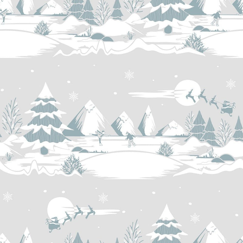 Winter Landscape Fabric - ineedfabric.com
