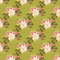 Winter Poinsettias On Hexagonal Fabric - Green - ineedfabric.com