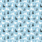 Winter Rabbit Fabric - Blue - ineedfabric.com