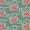 Winter Roses Fabric - Gray - ineedfabric.com