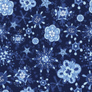 Winter Snowflake Fabric - Blue - ineedfabric.com