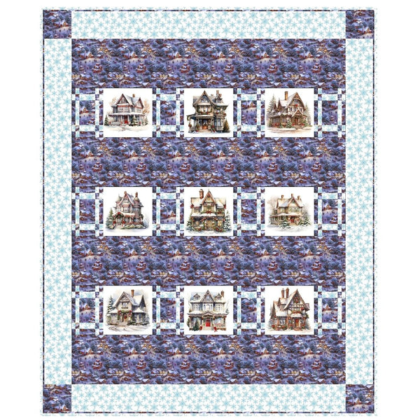 Winter Wonder Lane Quilt Kit - 61 1/2” x 74 1/2" - ineedfabric.com