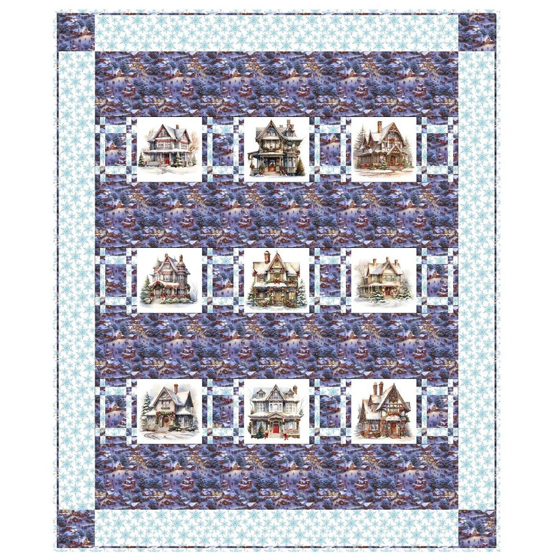 Winter Wonder Lane Quilt Kit - 61 1/2” x 74 1/2" - ineedfabric.com