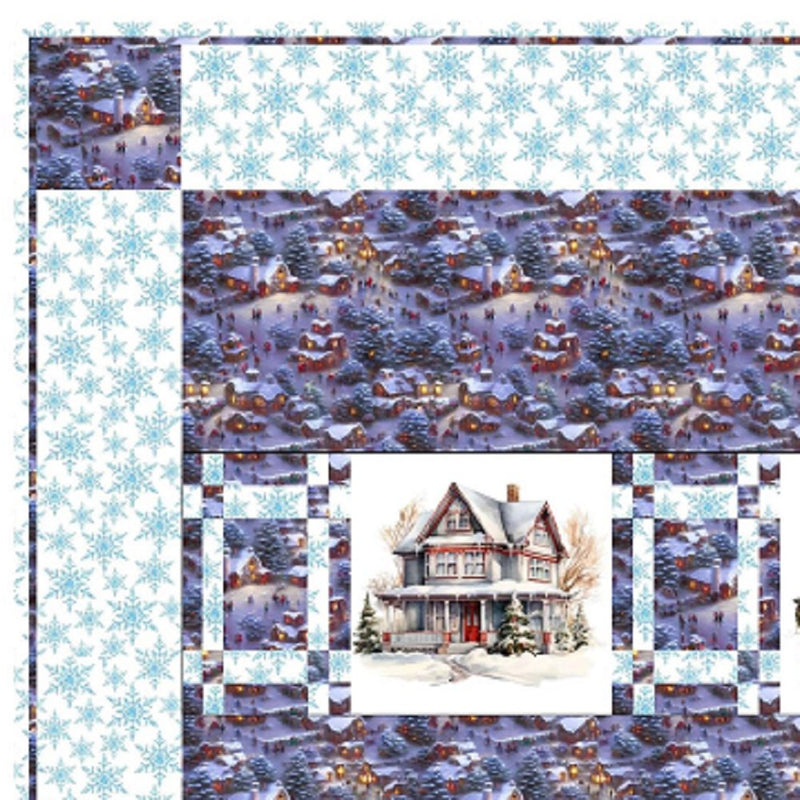 Winter Wonder Lane Quilt Kit - 61 1/2” x 74 1/2" - ineedfabric.com