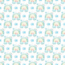 Wishing On A Rainbow Fabric - White - ineedfabric.com
