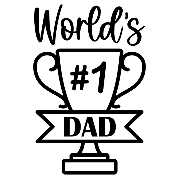 World's #1 Dad Trophy Fabric Panel - ineedfabric.com