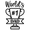 World's #1 Dad Trophy Fabric Panel - ineedfabric.com
