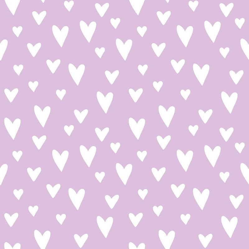 XOXO Hearts Pattern 10 Fabric - Purple - ineedfabric.com