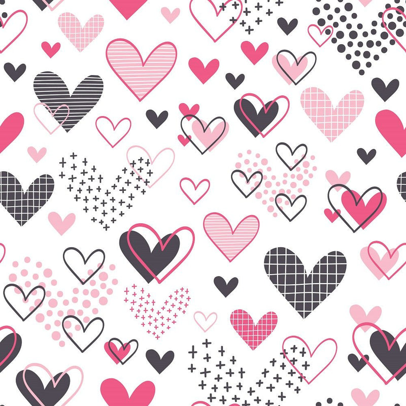 XOXO Hearts Pattern 13 Fabric - ineedfabric.com