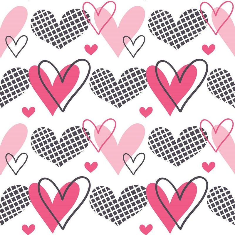 XOXO Hearts Pattern 15 Fabric - ineedfabric.com