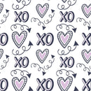 XOXO Hearts Pattern 3 Fabric - ineedfabric.com