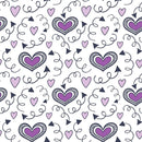 XOXO Hearts Pattern 4 Fabric - ineedfabric.com