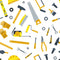 Yellow Construction Tools Variation #3 Fabric - ineedfabric.com