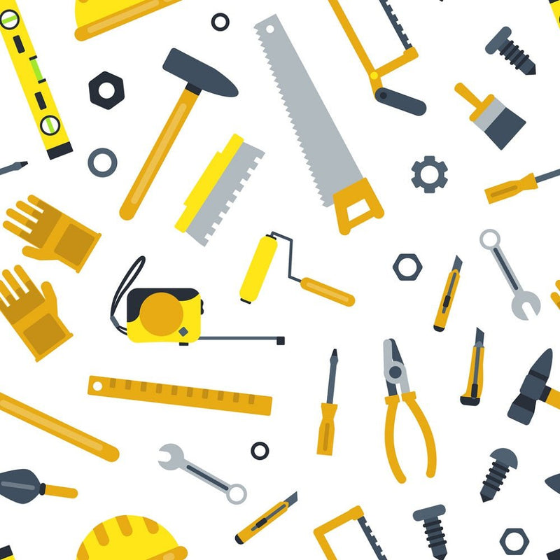 Yellow Construction Tools Variation