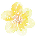 Yellow Watercolor Poppy Wild Flower Fabric Panel - ineedfabric.com