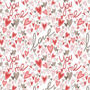 You & Me Packed Heart Fabric - ineedfabric.com